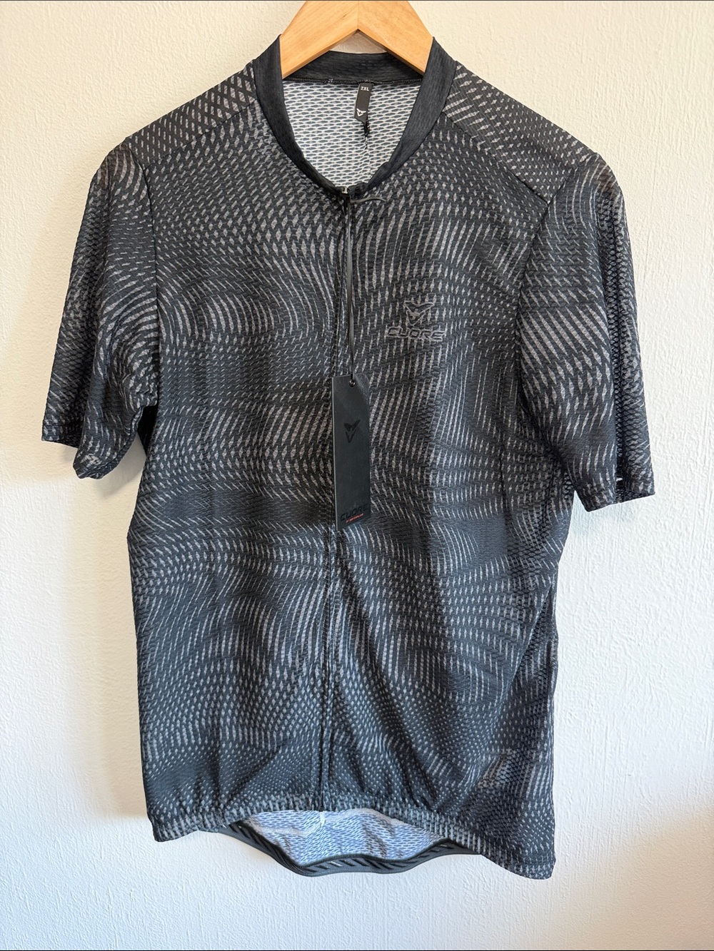 Cuore Black Patterned Cycling Jersey NWT size XXL